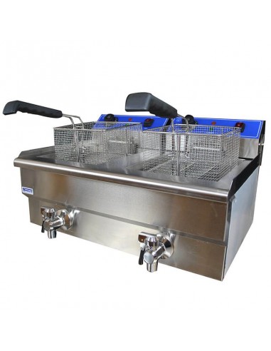 Professional fryer with 2 tanks 13+13 liters